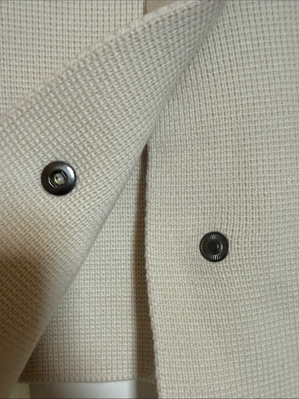 Zara NWT Cropped Ivory Textured Button-Front Jacket Medium - Picture 8 of 10